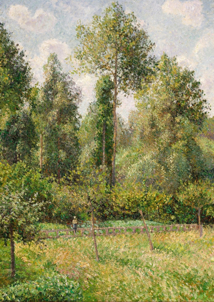Impressionist Garden Oil Painting Background